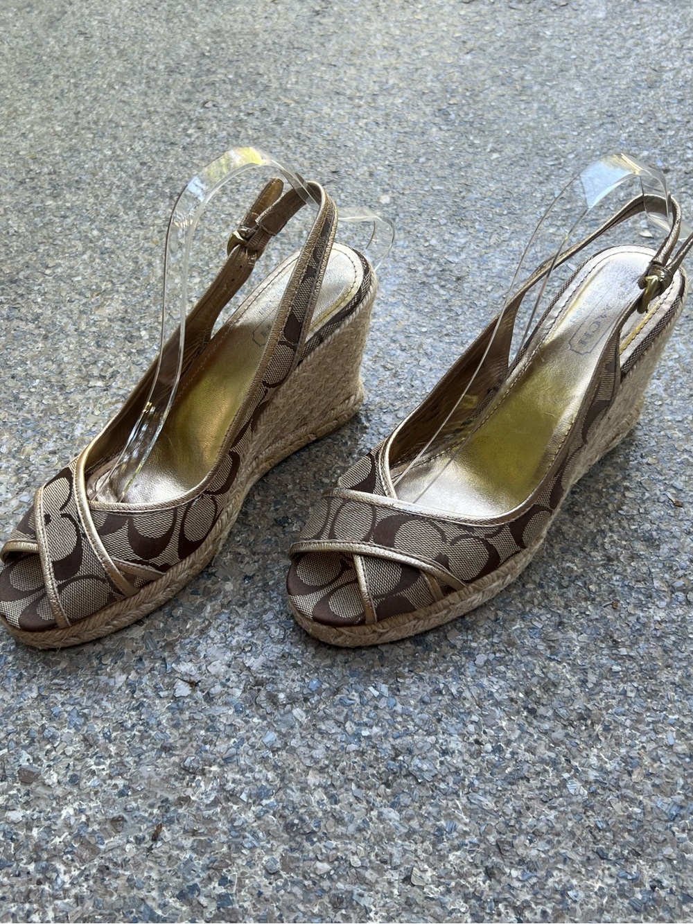 COACH Kara Signature Wedge Espadrille Sandals - Picture 3 of 15